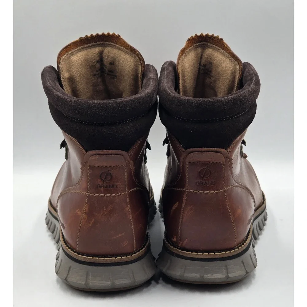 Cole Haan ZeroGrand Waterproof Hiker Boot British Tan Leather Mens 9M C30405